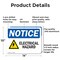 Signmission Electrical Hazard OSHA Notice Sign, Aluminum, 14in W x 10in L, 2PK OS-2PACK-NS-A-1014-L-11651 - alternate 6